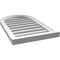 Ekena Millwork Round Top Surface Mount PVC Gable Vent: Functional, w/ 2"W x 2"P Brickmould Sill Frame, 18"W x 30"H GVPRT18X3003SF - alternate 2